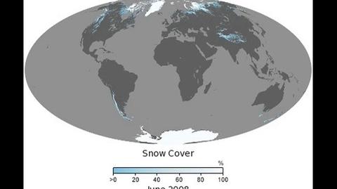 Rozkład pokrywy śnieżnej na świecie w latach 2000-2014