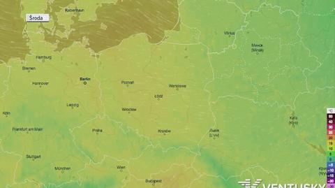 Rozkład temperatury w najbliższych 5 dniach