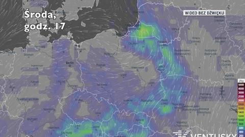 Ryzyko wystąpienia burz w kolejnych dniach (Ventusky.com)