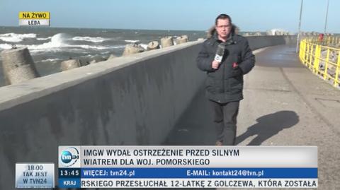 Silny wiatr w północnej Polsce