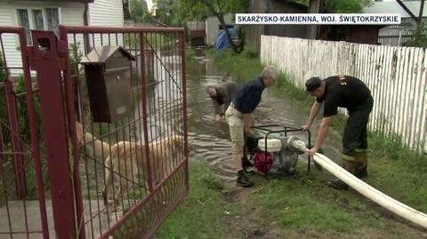 Skarżysko-Kamienna pod wodą po nawałnicy (TVN24)