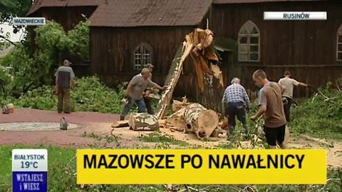 Skutki nawałnicy na Mazowszu, TVN24