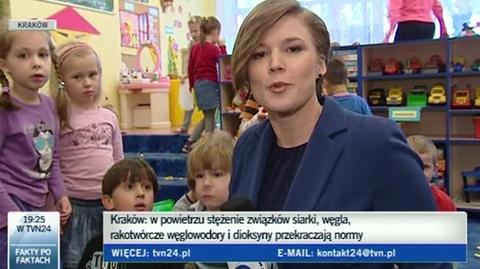 Smog nad Krakowem zmienia plan dnia przedszkolaków (TVN24)