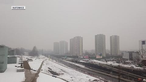 Smog w Katowicach na nagraniu z drona