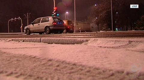 Śnieg w Łodzi/TVN24