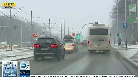 Śnieg we Wrocławiu (TVN24)