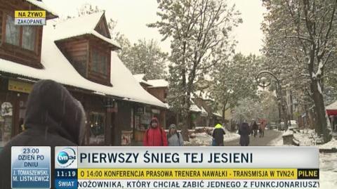 Spadł pierwszy śnieg w tym sezonie