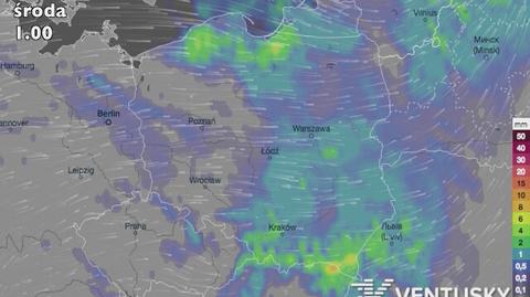 Sprawdź wysokość opadów w nadchodzących dniach (źródło: Ventusky)