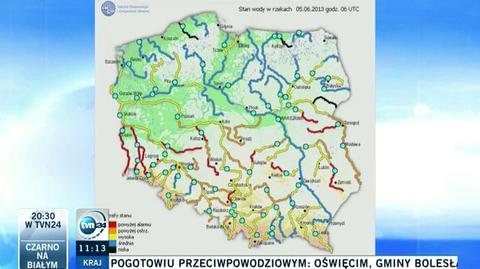 Stan rzek w Polsce, 05.06 (TVN24)
