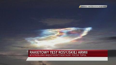 Start rakiety balistycznej w Rosji