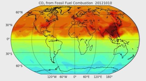 Stężenie dwutlenku węgla w atmosferze w latach 2011-2012