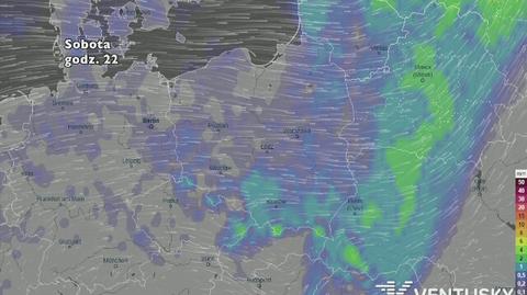 Suma i rozkład opadów w najbliższych dniach (ventusky.com)