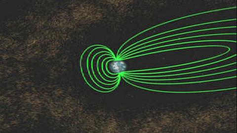 Symulacja ochrony pola magnetycznego Ziemi przed wiatrem słonecznym