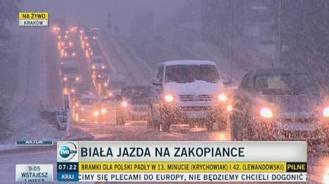 Sypnęło śniegiem (TVN24)