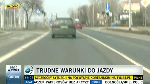 Sytuacja na drogach Małopolski i Dolnego Śląska (TVN24)