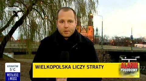 Sytuacja na Wielkopolsce po nocy huraganowych wiatrów (TVN24)