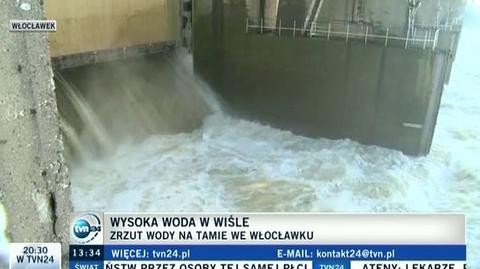 Tama we Włocałwku czeka na falę kulminacyjną (TVN24)