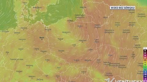 Temperatura w kolejnych dniach (Ventusky.com)