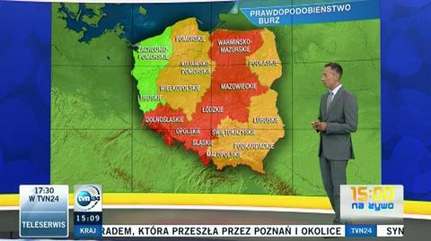 Tomasz Wasilewski o burzach spodziewanych w poniedziałek 11.08 