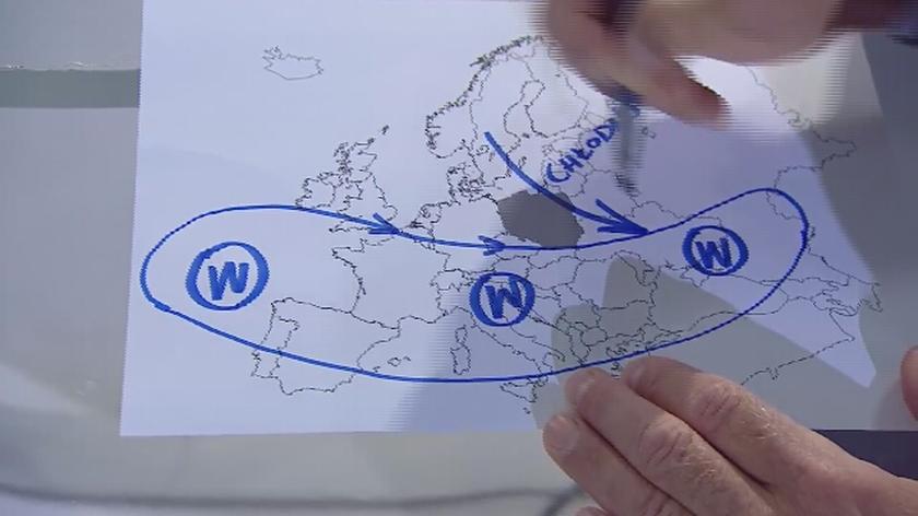 Tomasz Wasilewski rysuje pogodę w Europie
