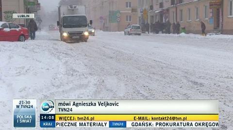 Utrudnienia w komunikacji w południowo-wschodniej Polsce (TVN24)