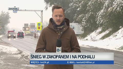 Utrudnienia związane z opadami śniegu na Podhalu i w Zakopanem