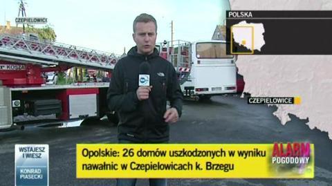 W Czepielowicach grad zniszczył dachy 31 domów/TVN 24