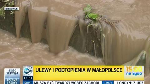 W Małopolsce zapowiadane są ulewne deszcze (TVN24)