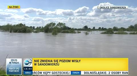 W Sandomierzu Wisła waha się o 5 cm