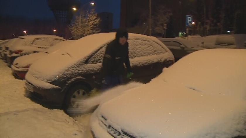 W Tarnowie spadło kilka centymetrów śniegu