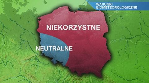 Warunki biometeorologiczne na poniedziałek