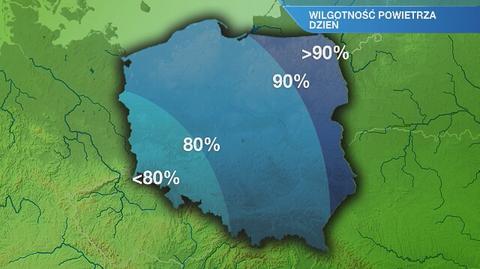 Warunki biometeorologiczne na poniedziałek