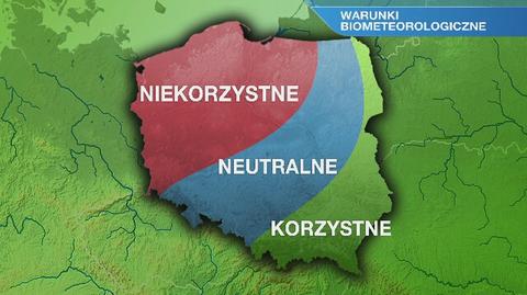 Warunki biometeorologiczne w czwartek