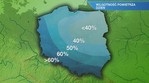 Warunki biometeorologiczne w niedzielę