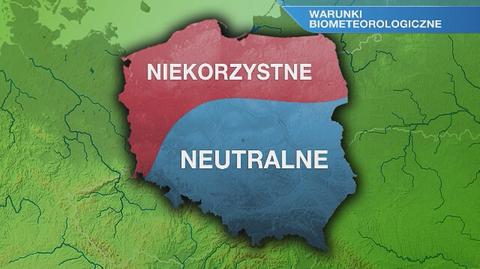 Warunki biometeorologiczne w niedzielę