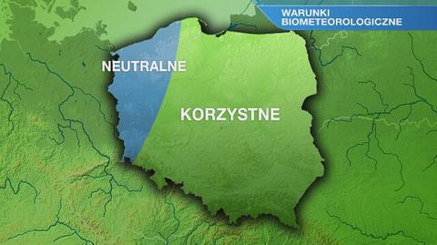 Warunki biometeorologiczne w niedzielę