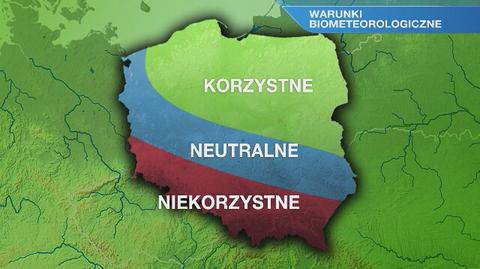 Warunki biometeorologiczne w piątek