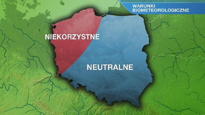Warunki biometeorologiczne w piątek
