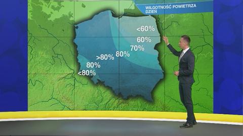 Warunki biometeorologiczne w poniedziałek