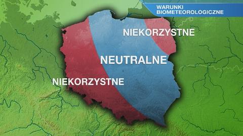 Warunki biometeorologiczne w poniedziałek