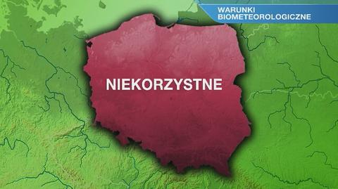 Warunki biometeorologiczne w poniedziałek