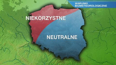 Warunki biometeorologiczne w poniedziałek