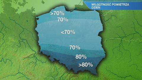 Warunki biometeorologiczne w poniedziałek