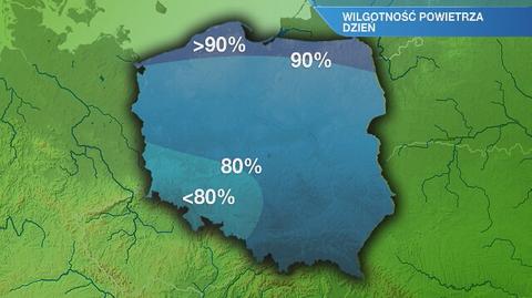 Warunki biometeorologiczne w poniedziałek