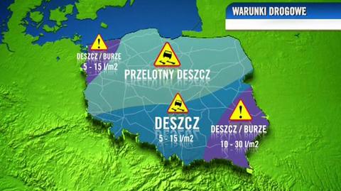 Warunki drogowe - 8 sierpnia