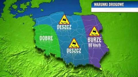 Warunki drogowe na 28 sierpnia