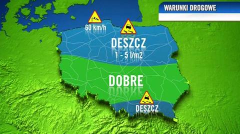 Warunki drogowe w ciągu dnia - 23 lipca