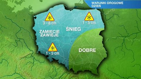 Warunki drogowe w ciągu dnia