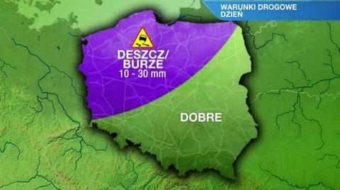 Warunki drogowe w ciągu dnia