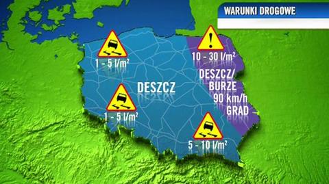 Warunki drogowe w ciągu dnia